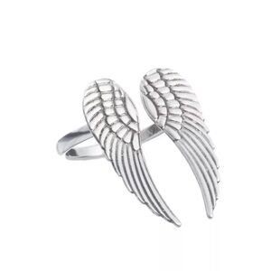 Angel Wings Ring -925 Mexican (Taxco) Sterling Silver. Unisex. Adjustable.